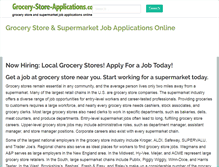 Tablet Screenshot of grocery-store-applications.com